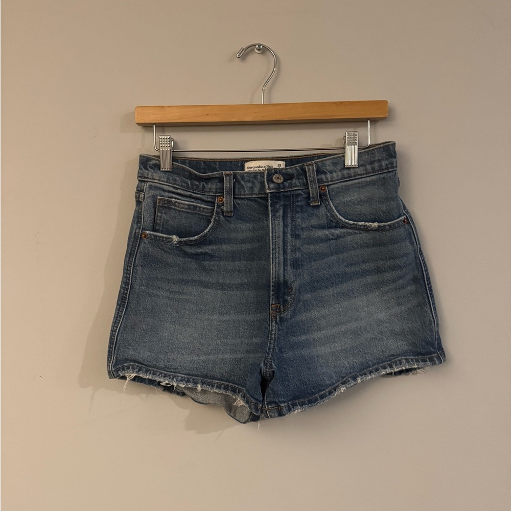 Abercrombie Denim Ultra High Rise Mom Shorts